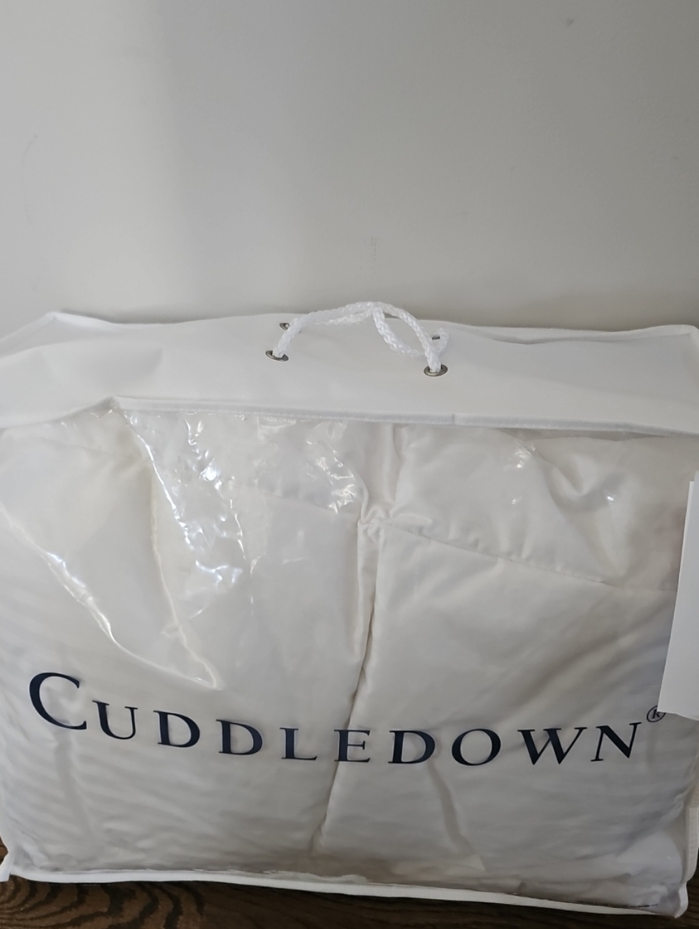 Cuddledown Damask Stripe 800 FP 595 g Duck Down Queen Comforter Winter Level NEW